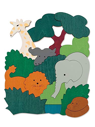 Hape African Animals George Luck Wooden Layers Puzzle