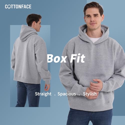 Men's Pullover Hoodie – Heavyweight Box Fit Sweatshirt, Retro Streetwear Style3