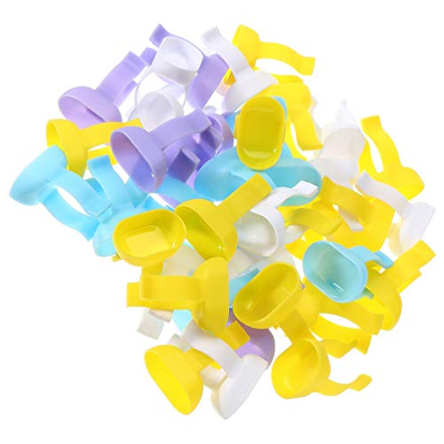 Healifty 100 Pcs DescartÃ¡veis â€‹â€‹AnÃ©is Profhy Dental Copos de Mistura Dedo Dappen AnÃ©is de Col