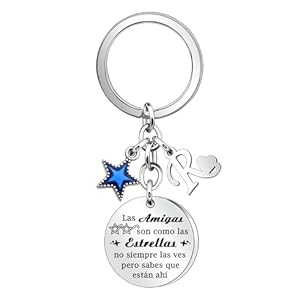 Hcvone Regalo Llavero Amigas A-Z 26 Letras Iniciales Llavero Regalo Llavero inspirador Para Amigas Regalos Amigas Originales Regalo Amigas Cumpleaños Regalos Amigas Navidad