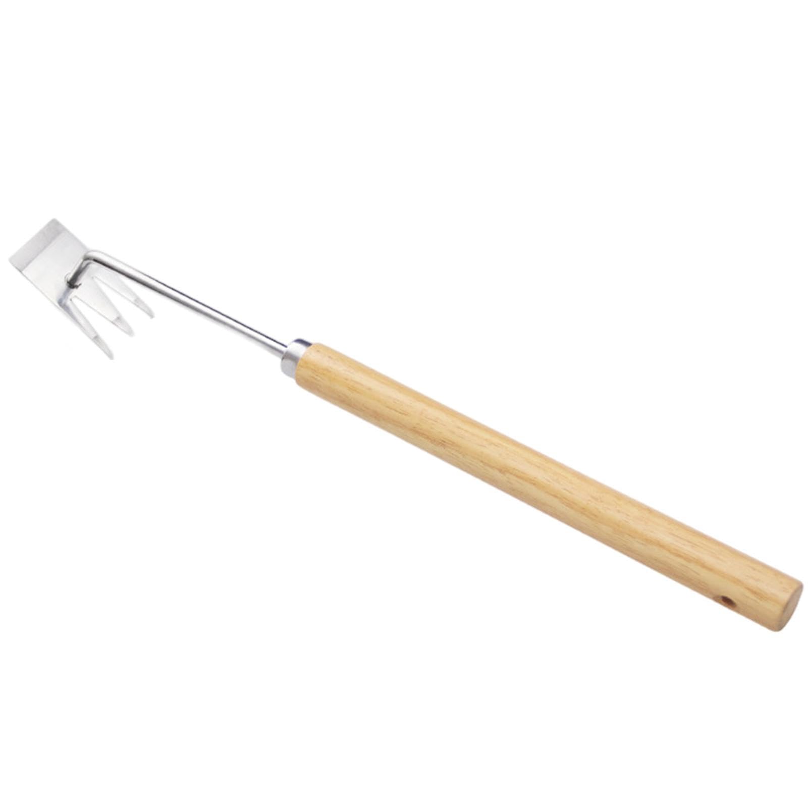 Désherbeur Manuel 4 Dents Acier Inoxydable - Outil Jardin Extérieur Pour Arracher Mauvaises Herbes Facilement