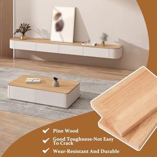 Meuble TV moderne à dossier creux, solution gain de place pour salon - 5