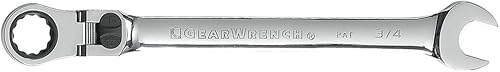 GEARWRENCH Llave de trinquete combinada con cabezal flexible