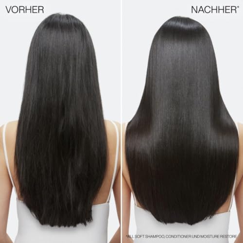 Redken Haarmaske mit Hyaluron für trockenes Haar, Anti-Frizz und Hitzeschutz bis 230° C, All Soft Moisture Restore Leave-In Maske, 1 x 150 ml