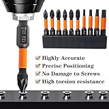 Saipor 10pcs Magnetic Phillips PoziDriv Torx Screwdriver Bit Set, 50mm/2" Long Impact Driver Bits, Pozi Phillips Cross Head Drill Bits Set Torx Bit Set, 1/4 Hex Shank Screw Driver Bits - Image 5