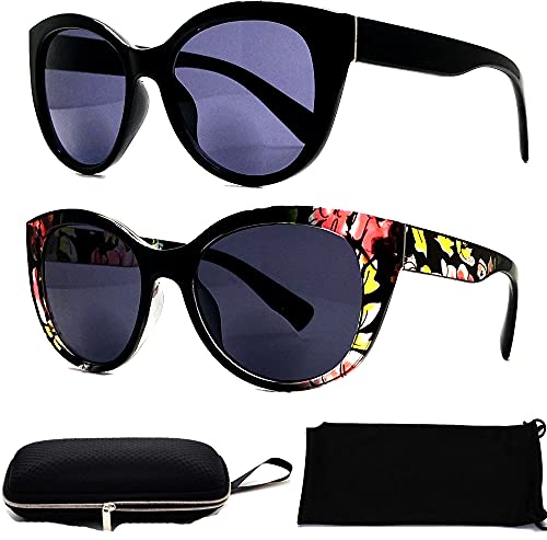 BillyJoe Bifocal Sunglasses Reading Glasses Women 2-Pair Cateye Vintage Jackie Oval Uv Protection Sun Reader2