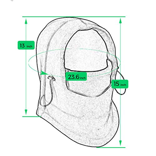 RAXMIN Warm Fleece Balaclava Ski Bike Full Face Mask Neck Warmer Winter Sports Cap Black