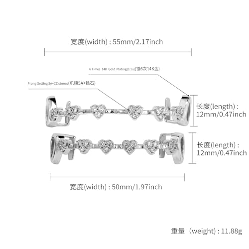 Fashion Silver Diamond Grilz Teeth Daily Street Fashion Rap Accessories for Men and Women2