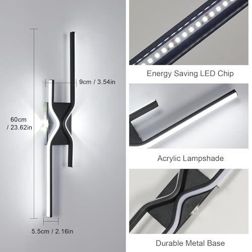 Lámpara de pasillo interior Goeco LED de 60cm para escaleras oscuras 3