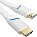 Produktbild KabelDirekt  flaches HDMI-Kabel  1 m  4K@60Hz (Flachkabel zum Verlegen  Extra-Kupfer für bis zu 18 Gbit/s nach HDMI-2.0-Standard, High Speed mit Ethernet, Blu-ray/PS5/Xbox/Switch, weiß)