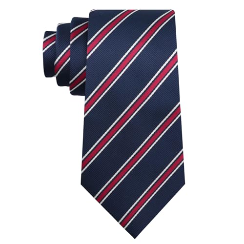 Image of Luckyvestir Striped Ties for Men Classic 3.15 inch Men's Tie Formal Neckties for Business Graduation Dinner Wedding