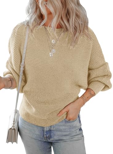 Image of Dokotoo Women's Sweaters Off The Shoulder 2025 Fall Batwing Casual Loose Fashion Sweater Pullovers