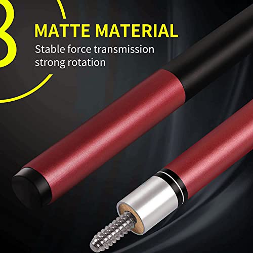 Foto von Kmise Billardqueue Stick 1 Stück, Profi Billard Pool Queue Stick 18,19,20 g Pool Stick aus Fiberglas Graphit Verbundwerkstoff (rot)