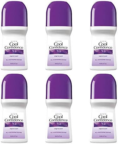 Avon~ COOL CONFIDENCE ~Deodorant Antiperspirant Roll On Original Scent (6 Pack).. HPVagr