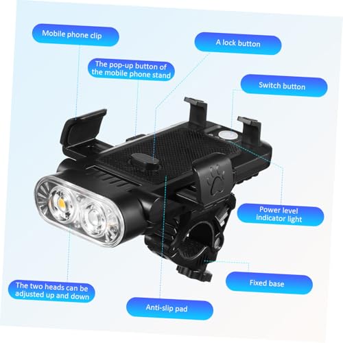 Éclairage Vélo Rechargeable LED Yardwe avec Support Téléphone et Klaxon - 7