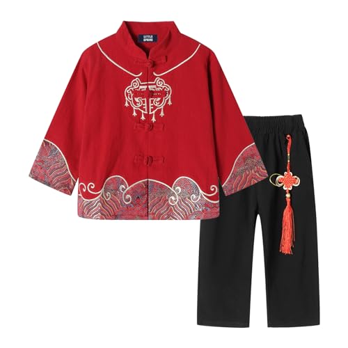 Image of LittleSpring Kids Chinese New Year Clothing Tang Suit 2-8 Years