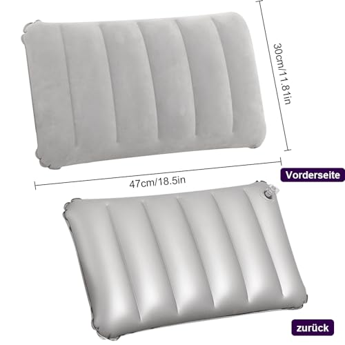 Lot de 4 coussins gonflables pour camping, voyage, plage, extérieur, voyage, randonnée, bureau – Image 4