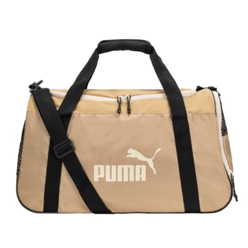 PUMA unisex adult Evercat Accelerator Duffel Bags, Tan/Gold, One-...