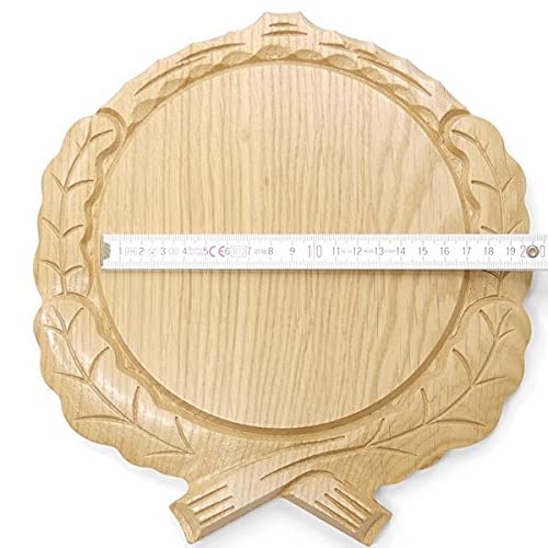 GTK Oferta 5 placas de cuña talladas de roble claro AF 17,5 cm con 10 hojas de aluminio de roble, tabla cuña, tabla de especias, cartel de trofeo.