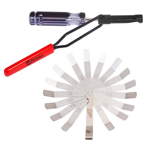 Valve Adjustment Tool for 10mm Jam Nut with Angled Feeler Gauge Slotted Valve Adjusting Stud Valve Lash Adjustment Tool for Honda Toyota Nissan and Other Japanese Car Engines