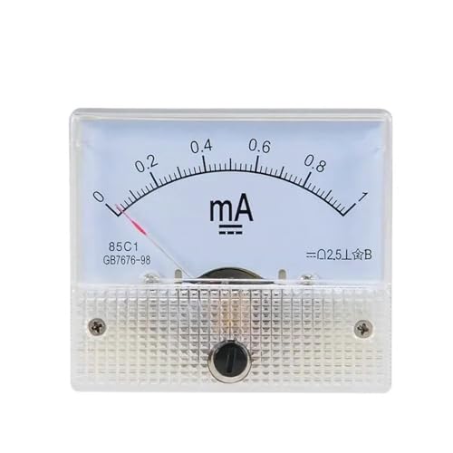 Medidor de corriente analógico 85C1-mA, medidor de panel, calibre 1/5/10/20/30/50/100/200/300/500 mA, amperímetro de corriente(1mA)