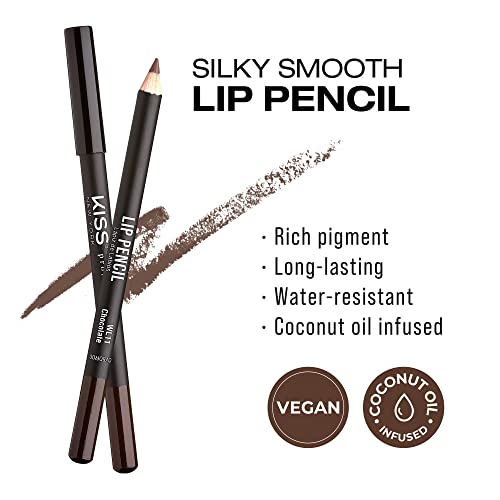 Image of Kiss New York Professional Slim Long-Wear Lip Liner Pencil, Matte Finish