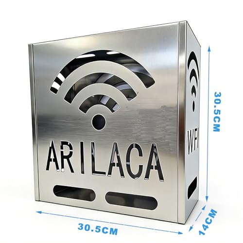 Large WiFi Router Cover Shielding Modem Shelf WiFi Router Box Hider E mf Faraday Cage E Mf Blocker for Home W iFi R Outer Storage Cabinet by Mcvomv - Used condition - Image 6