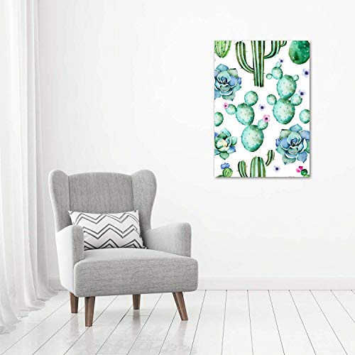 Tableau pour la mur Tulup solution déco murale sans entretien cactus vert