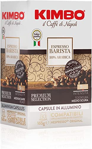 Kimbo Capsule Compatibili Nespresso* Original in Alluminio - 30 Capsule - Espresso Barista 100% Arabica (Confezione da 3) - Immagine 2