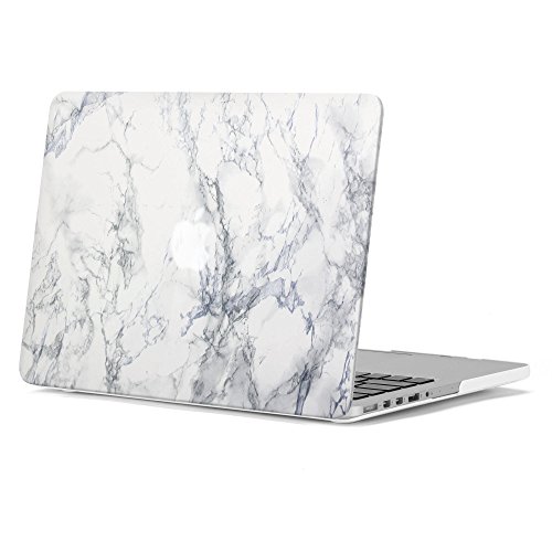 GMYLE Marble Pattern Hard Case Cover Frosted Rubber Coated for Old MacBook Pro 15 with Retina Display (Model: A1398) without CD-ROM Drive [2012-2015 Release]
