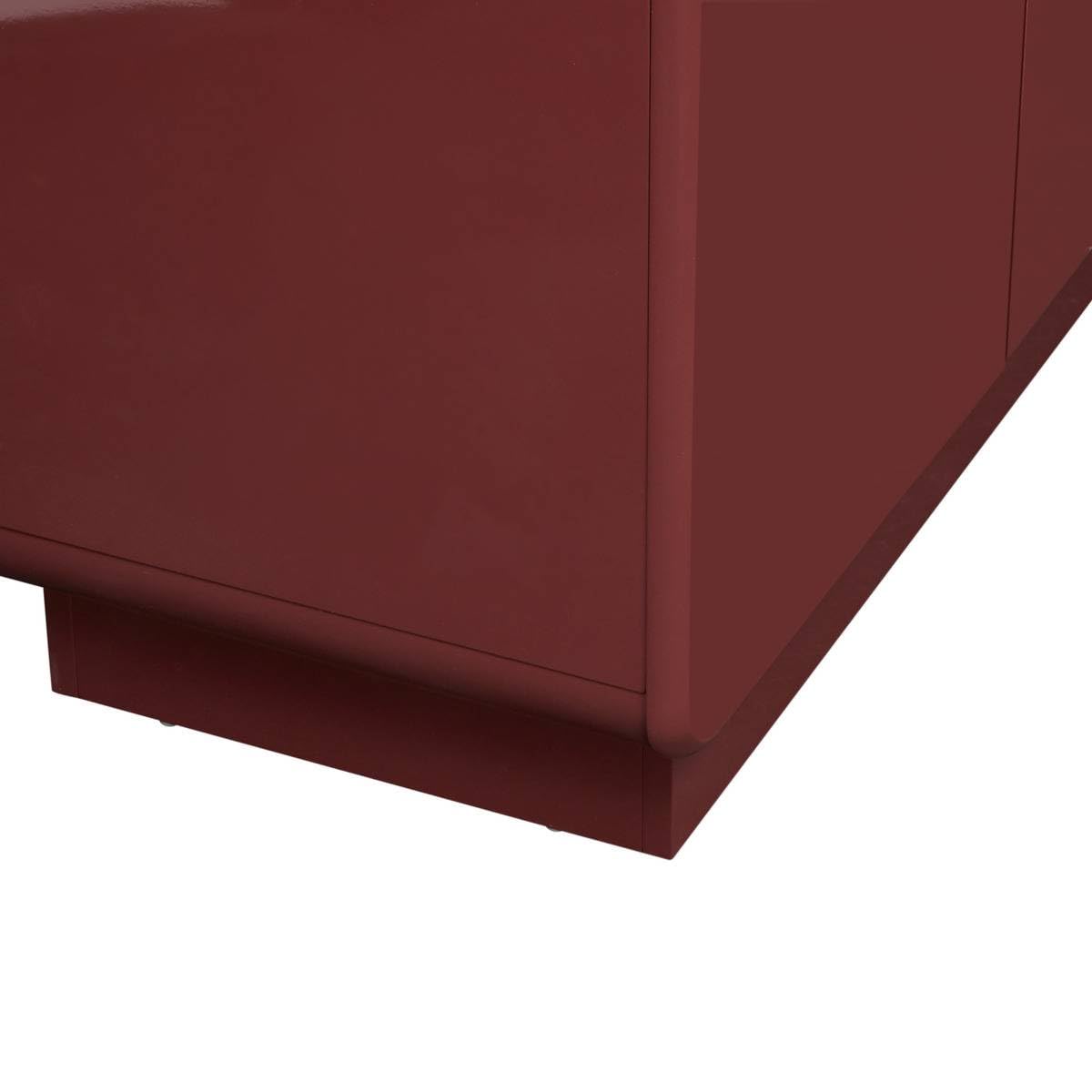 Atmosphera - Buffet Douglas carré 80x80cm 2 Portes Rouge