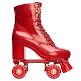 IMPALA Marawa Pattini Quad con Tacco Alto, Colore: Marawa Rosso Glitter, Taglia: 7 (IMPROLLHH-MARAWA_RED_Glitter-7)