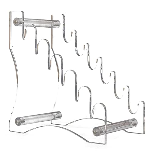 Qurygin Présentoir À Couteaux Acrylique – Support De Rangement Pour Couteaux, 6 Niveaux, Transparent