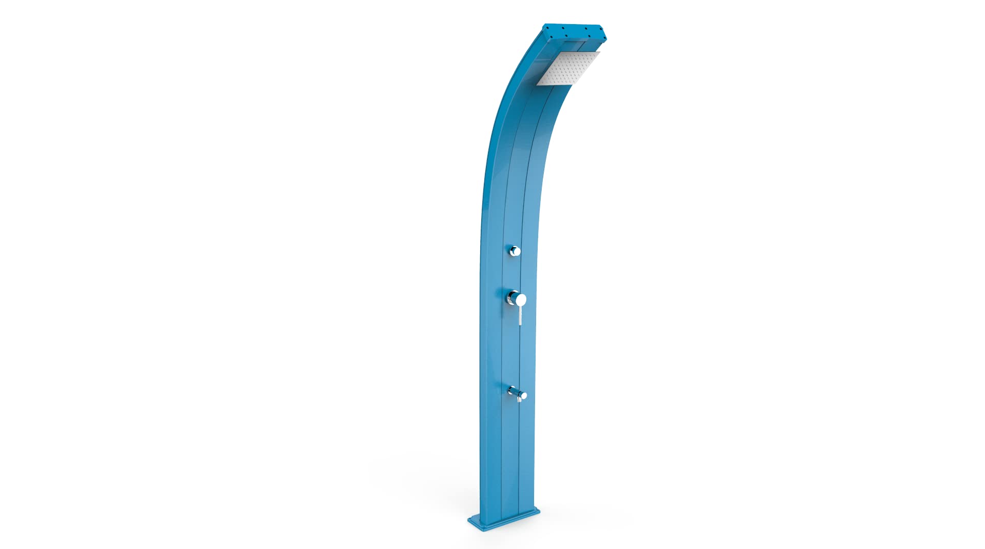 Arkema Design Doccia Solare Dada con Lavapiedi e Pulsante Temporizzato - Blu