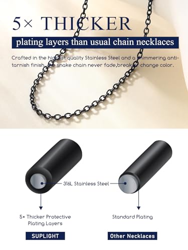 Chaîne plaquée or 14 carats Suplight maille robuste et délicate 2 mm - 4