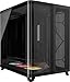 CORSAIR AIR 5400 RS-R ARGB Triple-Chamber Mid-Tower Panoramic PC Case – 3x Pre-Installed Reverse-Rotor RS120-R ARGB Fans, Low-Noise, High Airflow Ducts, Reverse Motherboard Support – Black