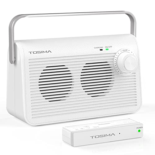 Tosima TV9000W Wireless Speaker for TV, Easy Control Portable TV Soundbox for Elderly (TV Need 3.5mm Jack or Audio Out Plug)