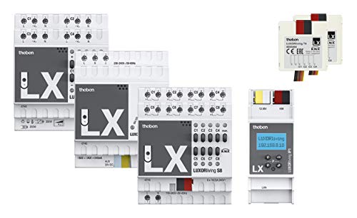 Theben 4990011 LUXORliving Starterset Beleuchtung | Set für Lichtsteuerung, Einstiegspaket für Schalten/Dimmen und Raumautomation, KNX Smart Home-System