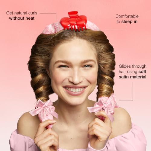 Hello Kitty x Kitsch Satin Flexi Rods, Heatless Curling Rod - 4pc Set | Flexi Rod for Heatless Curl Overnight for Women, Comfortable Hair Curlers to Sleep In for Frizz-Free, No Heat Damage Styling - image 4