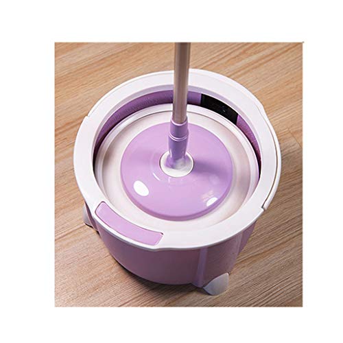 Mocio rotante con rotazione a 360 e strizzatura automatica, include 2 teste in microfibra, barra per mocio regolabile per una pulizia efficiente