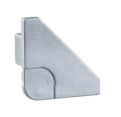 Paulmann 70266 Delta Profiel Cap voor een schone professionele afsluiting 2-pack Delta Profiel Accessoires Aluminium mat kunststof voor LED-strip plinten, helder