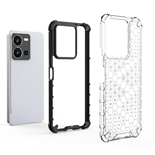 Image of Glasgow Back Case Cover Compatible with [ Vivo Y35 ] (Stylish Design) - Black