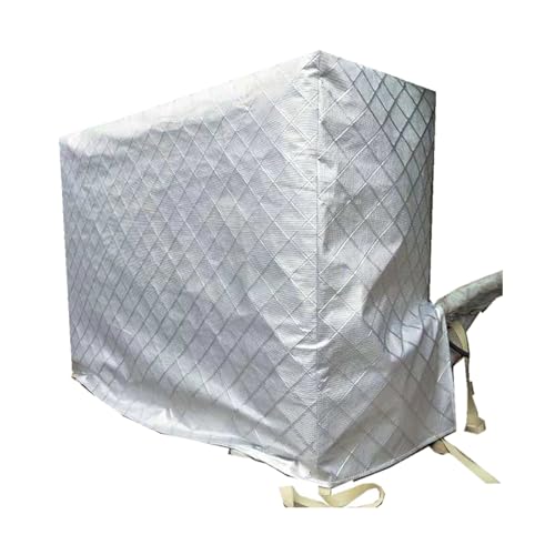 Protector Aire Acondicionado Exterior, Funda Aire Acondicionado, PEVA, Protección de 5 Lados, Resistentes al sol, al Agua y al Polvo(72x26x55cm/28.3x10.2x21.6in)