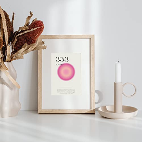 Yiylunneo Angel Number Spiritual Poster With Inspirational Quotes - A Set Of 6 Colorful Gradient Aura Wall Art Print Minimalist Posters - Room Decor Aesthetic (8X10In, Unframed) #TOP1