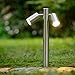 Produktbild LED Wegeleuchten außen, Gartenleuchte, Gartenlampen, Sockelleuchte, Wegelampe - Edelstahl, warmweiß, 3000k, 5W - Standleuchte, Pollerleuchte