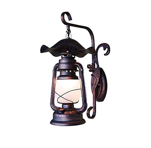 American E27 Wrought Iron Retro Industrial Style Cafe Light Lighting Fixtures Factory Direct Sales Victoria Indoor Outdoor Wall Lamp Chinese Style Glass Loft Balcony