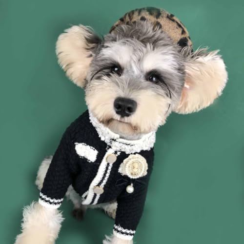 Suéter blanco de algodón para perro pequeño AZA M miniatura 5