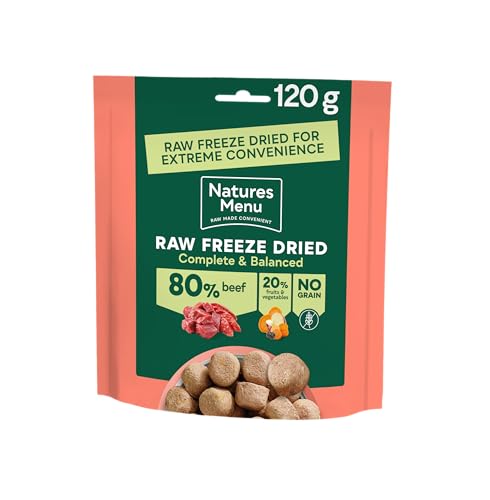 Natures Menu Raw Freeze Dried Dog Food Complete & Balanced 80/20 All Pack Sizes & Flavours (120g x 1 Beef)