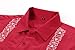 Men's Guayabera Shirts Short Sleeve Casual Snap Shirts(Red,2XL)