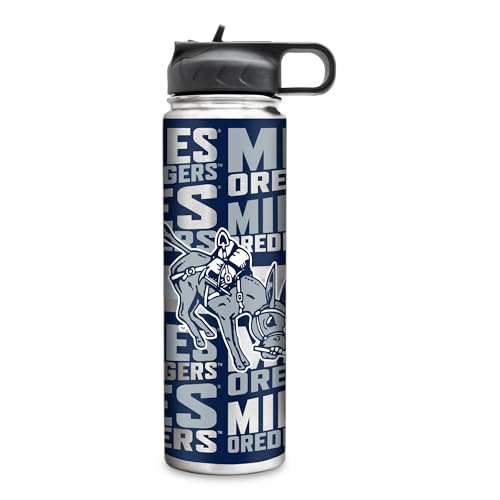 Rico Industries NCAA Colorado Mines Orediggers Standard 22oz Stainless Steel Tumbler with Lid - Great For Coffee, Tea, Water or Cocktails